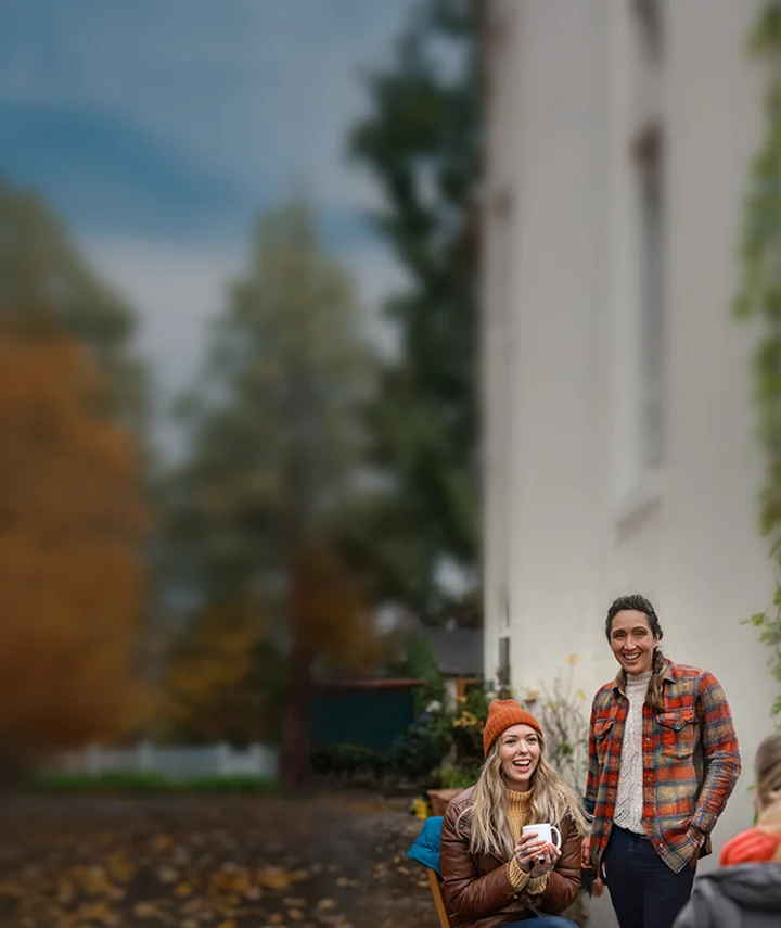 friends chatting outside